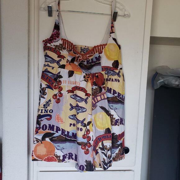 NWT Anthropologie Maeve Bustier Italian Print Mini Dress - Picture 1 of 5